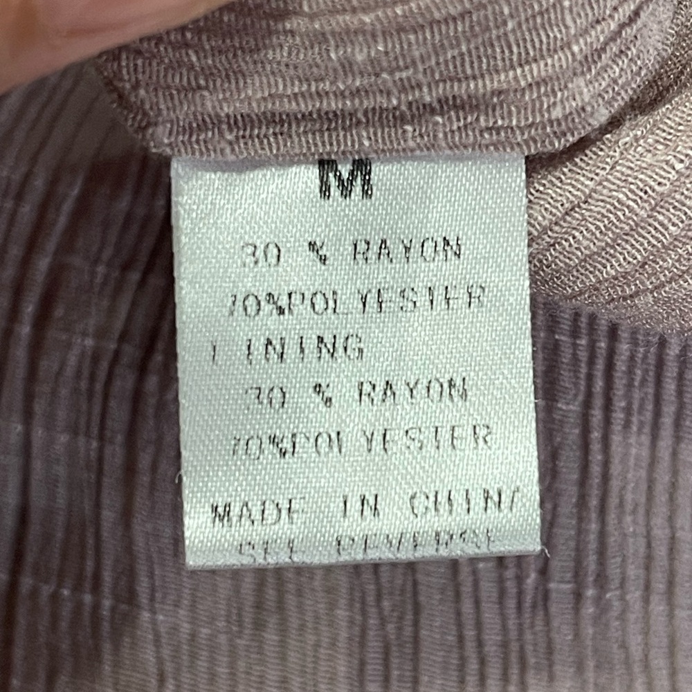 Wishlist Mauve Crinkle Fabric Adjustable Spaghetti Strap Midi Bohemian Med Dress - Picture 10 of 12